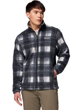 Columbia Steens Mountain Ανδρική Ζακέτα Fleece με Φερμουάρ Μαύρη 1478231-195