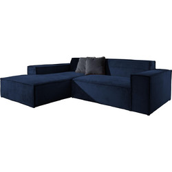 PoliHome Fubu Γωνιακός Καναπές Αριστερή Γωνία Navy Μπλε 250x188x55cm 162889839