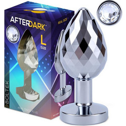 LateToBed Afterdark Boltek Large Πρωκτική Σφήνα Diamond Plug 9.7cm Ασημί AD-092