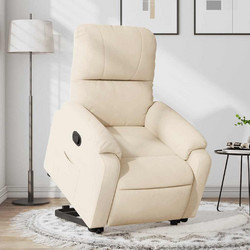 vidaXL Πολυθρόνα Relax με Υποπόδιο Ανακλινόμενη Μπεζ 3204934