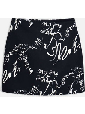 Desigual Ginna Μίνι Φούστα Υφασμάτινη Ψηλόμεση Μαύρη 25SWFW03