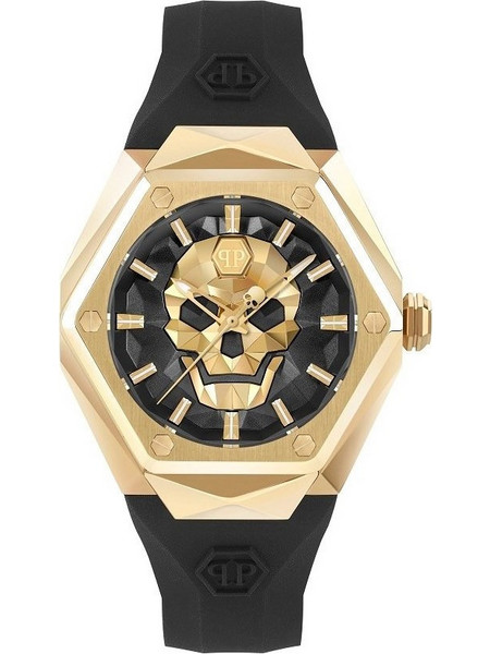 Philipp Plein Skull Spikes Γυναικείο Ρολόι με Μαύρο Καουτσούκ Λουράκι PWADA0224