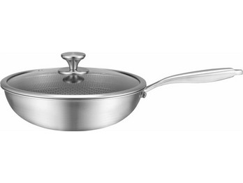Edenberg Wok Ανοξείδωτο Αντικολλητικό με Καπάκι 30cm EB-7656