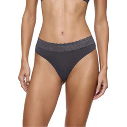Triumph Feel Of Modal Γυναικείο String με Δαντέλα Ανθρακί 10219764-00JO