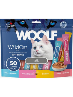 Woolf Wildcat Soft Snack Cream Mix 50x14gr