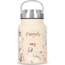 Nils Extreme Forest Παιδικό Παγούρι Ανοξείδωτο Μπεζ 520ml