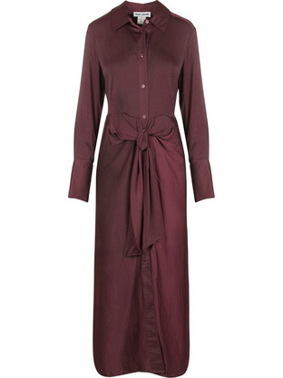 DKNY Midi Βραδινό Φόρεμα Σεμιζιέ Μπορντό DJ5D9151-2EQ