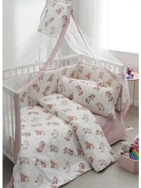 Vesta Home Simona Σετ Βρεφικά Σεντόνια Κούνιας Βαμβακερά 120x165 3τμχ