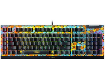 Razer Blackwidow V4 X Pokemon Kanto Starters Edition Μηχανικό Gaming Πληκτρολόγιο με Razer Green Διακόπτες RGB Multicolor