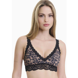 Walk Bralette με Αφαιρούμενη Ενίσχυση χωρίς Μπανέλα Μαύρο Καφέ W2240-1