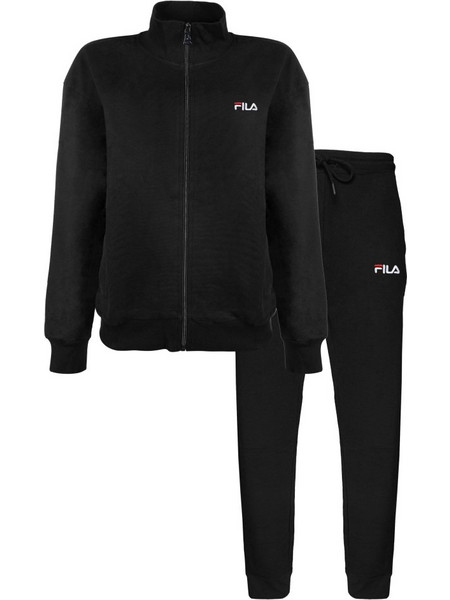 Fila Σετ Γυναικείες Πιτζάμες Χειμωνιάτικες Fleece Μαύρες FPW4094-200