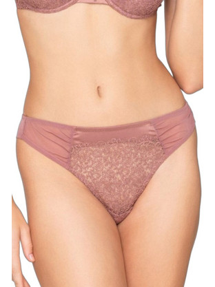 Luna Mystique Γυναικείο Sexy String με Δαντέλα Ροζ 25800