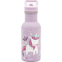 Sassi Sparkly the Unicorn Παιδικό Παγούρι Ανοξείδωτο με Καλαμάκι Λιλά 500ml