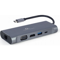 Gembird A-CM-COMBO7-01 USB-C Docking Station με HDMI PD Ethernet