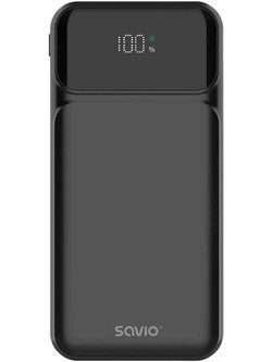SAVIO BA-09 Power Bank 10000mAh 20W με Θύρα USB-A & 2 Θύρες USB-C Black