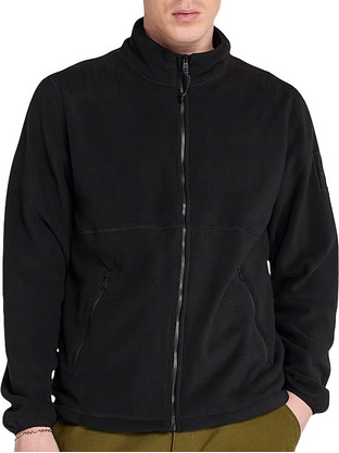 Timberland Ανδρική Ζακέτα Fleece με Φερμουάρ Μαύρη TB0A6HM30011
