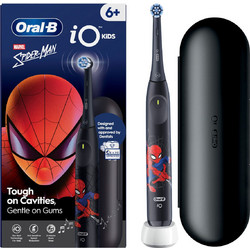 Oral-B iO Kids Spider-Man Black Παιδική Ηλεκτρική Οδοντόβουρτσα με Χρονομετρητή & Θήκη Ταξιδίου