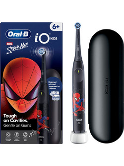 Oral-B iO Kids Spider-Man Black Παιδική Ηλεκτρική Οδοντόβουρτσα με Χρονομετρητή & Θήκη Ταξιδίου