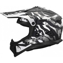 LS2 MX708 Fast II Grotesk Black Grey Κράνος Μηχανής Motocross 1450gr
