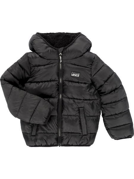 Levi's Παιδικό Μπουφάν Χειμωνιάτικο Puffer Αντιανεμικό Μαύρο 8EN628-023