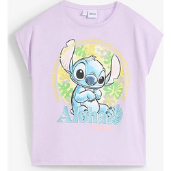 Bonprix Lilo & Stitch Παιδικό T-Shirt Κοντομάνικο Λιλά 95780795