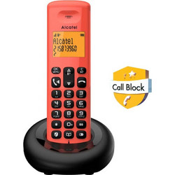 Alcatel E260 EWE Ασύρματο Τηλέφωνο με Ανοιχτή Ακρόαση Κόκκινο