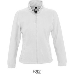 Sol's North Γυναικεία Ζακέτα Fleece Κοντή με Φερμουάρ Λευκή 54500