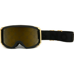 Snob SN155-C01 Μάσκα Σκι & Snowboard Ενηλίκων Μαύρο Χρυσό με Φακό Καθρέπτη Χρυσό
