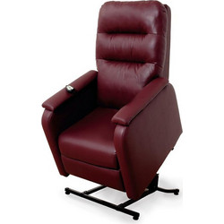 SuperOrtho Πολυθρόνα Relax με Υποπόδιο Ανακλινόμενη Δερματίνη Μπορντό FR123