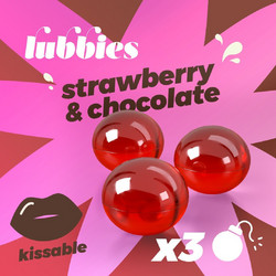 Crushious Lubbies Strawberry & Chocolate Kissable Oil Balls 3pcs
