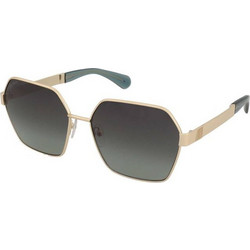Max & Co MO0141 32P Γυναικεία Γυαλιά Ηλίου Πολυγωνικά Μεταλλικά Χρυσά με Μαύρο Φακό
