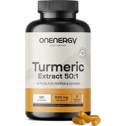 OnEnergy Tumeric Extract 50:1 500mg 180 Κάψουλες