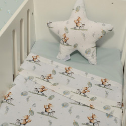 Baby Oliver Σετ Βρεφικά Σεντόνια Λίκνου / Καλαθούνας Βαμβακερά 75x110 Des 423 2τμχ