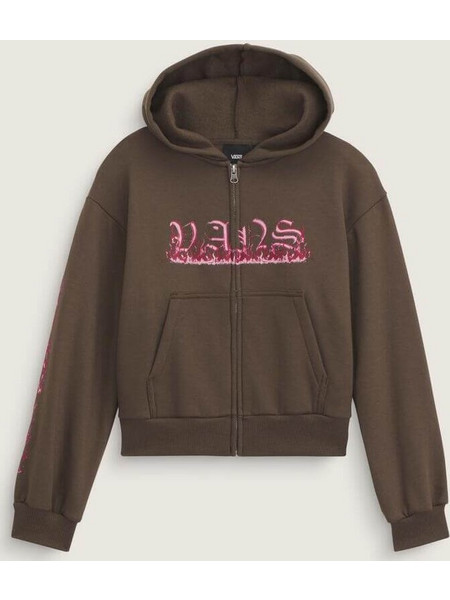 Vans Παιδική Ζακέτα Φούτερ με Κουκούλα και Φερμουάρ Καφέ VN000PPKEMP