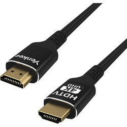 Yenkee Καλώδιο HDMI 2.0 Braided HDMI Male to HDMI Male 3m Black