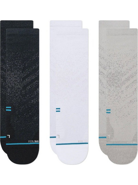 Stance Ανδρικές Κάλτσες Ψηλές Μαύρες Λευκές Γκρι 3Pack A448A23FLX-MUL