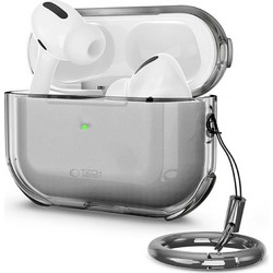 Tech-Protect Bounce Θήκη Σιλικόνης με Γάντζο για Apple AirPods Pro 3 Διαφανής Ash