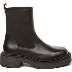 Steve Madden Churro Γυναικεία Μποτάκια Chelsea Δερμάτινα Σοκολατί με Χοντρό Χαμηλό Τακούνι 11003363-017