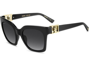 Dsquared2 D20207/S 807 Γυναικεία Γυαλιά Ηλίου Τετράγωνα Κοκάλινα Μαύρα με Μαύρο Φακό
