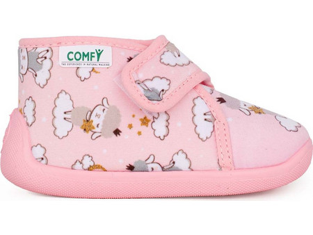 Comfy Χειμερινές Παιδικές Παντόφλες Μποτάκια για Κορίτσι Ροζ 0570