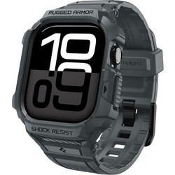 Spigen Rugged Armor Pro 2 Πλαστική Θήκη με Λουράκι για Apple Watch 11 / 10 46mm Ανθρακί