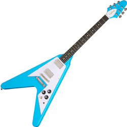 Epiphone 70s Ηλεκτρική Κιθάρα V Style με Μαγνήτες HH & Ταστιέρα Ebony Maui Blue