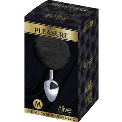 Alive Anal Pleasure Fluffy Medium Πρωκτική Σφήνα Μαύρη