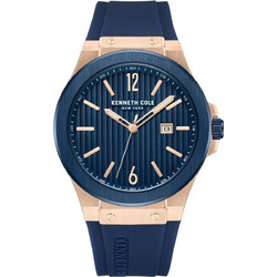 Kenneth Cole Ανδρικό Ρολόι με Μπλε Καουτσούκ Λουράκι KCWGN0034403