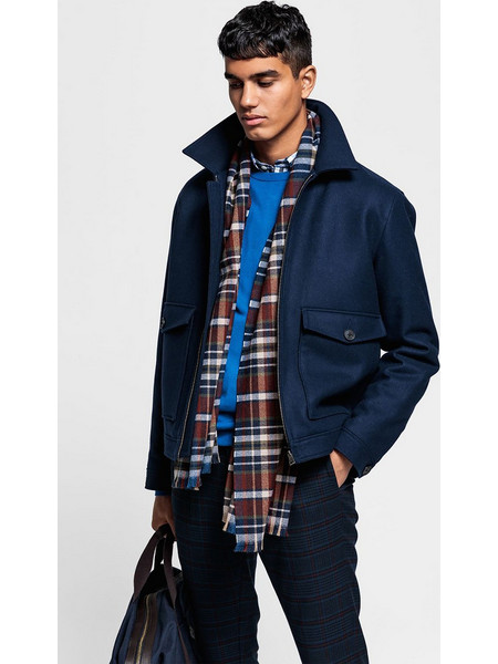 Gant Μάλλινη με Κουκούλα & Επένδυση Navy Μπλε 3G7006009