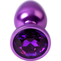 ToyFa Metal Round Πρωκτική Σφήνα Diamond Plug 7.2cm Μωβ