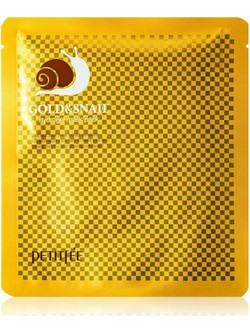 Petitfee Gold & Snail Sheet Μάσκα Προσώπου για Αντιγήρανση με Εκχύλισμα Σαλιγκαριού 30gr