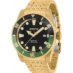 Invicta Pro Diver Ανδρικό Ρολόι Αυτόματο με Χρυσό Μεταλλικό Μπρασελέ 39763