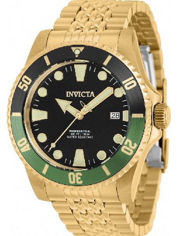 Invicta Pro Diver Ανδρικό Ρολόι Αυτόματο με Χρυσό Μεταλλικό Μπρασελέ 39763