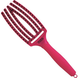 Olivia Garden Fingerbrush Hot Pink Medium Βούρτσα Μαλλιών για Ξεμπέρδεμα Φούξια
